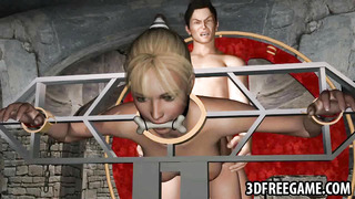 Restricted 3 DIMENSIONAL animation towheaded honey gets pounded firm