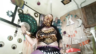 Adore Arab Queen Stomach Dancing StripTease, Reveal her Sacred Temple as she Dances &strips four you