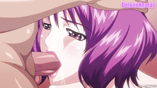 Anime Porn Uncensored Man Arranged a Gang Hookup with a Purple-haired Cosplayer