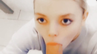 Deep Throating BIG BLACK COCK of Walmart Chief in Shower of Walmart on my Break because I was Late