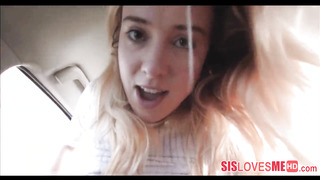 Steamy Towheaded Nubile Sister In Law Ravaged By Stepbro In His Van