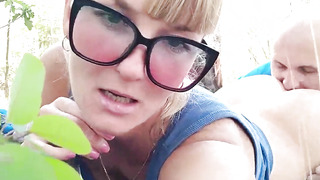 Crazy Selfie - She shot a movie on the smartphone as he gobbled her Bootie. First-Ever climax from Caboose gobbling.