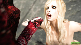 Nasty Satan. Demonic THREE DIMENSIONAL Plow