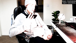 Tugging While On The Smartphone With Chick