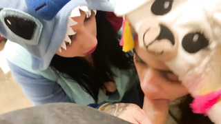 Super-Fucking-Hot Latinas in onesies give dt