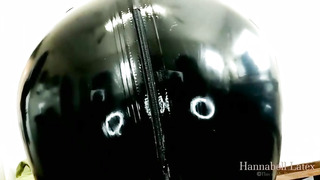 Nasty stunner in spandex trousers is about to use a humungous faux-cock, in front of the camera