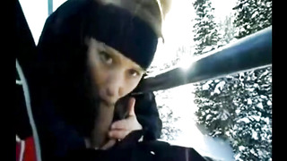 Salami Deep Throating On Ski