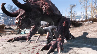 Fallout four Katsu and the Deathclaw