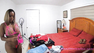 Gigantic Titty ebony COUGAR tempts Spouse's lil Brutha while he is out of town Breyana Moore