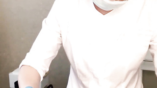 The patient JISM strenuously during the exam procedure in the medic's mitts