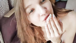 Delectable teenager is quarantined for a while and just can't stop fumbling her dousing humid puss