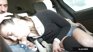 Sohpie takes ass-fuck while we are driving the van