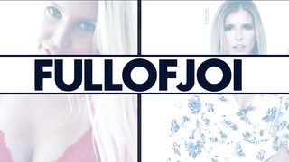 Fantastic platinum-blonde cougar with immense, hard bosoms is jacking while at work and squealing while spunking