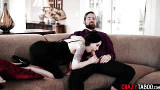 Beautiful gold digger Anna de Ville nailed by a bf and his rich stepparent