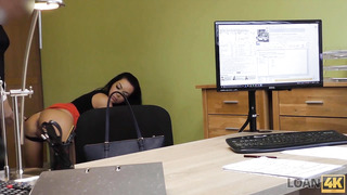 LOAN4K. Uber-Sexy dame is well-prepped for anything to get the money that she needs