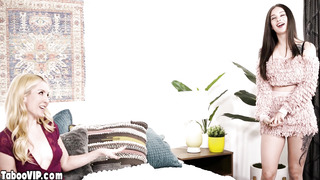 Lesbian MILF mom spending time with teen