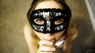 Screwing with stunning pummel friend in mask