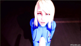 3D Porn POV Busty Blonde Gagging Blowjob
