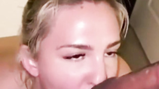 White PAWG Sucking BBC