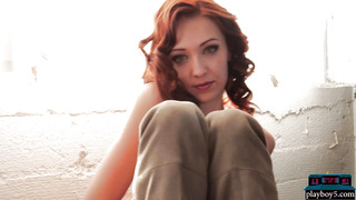 Petite redhead teen model hot striptease