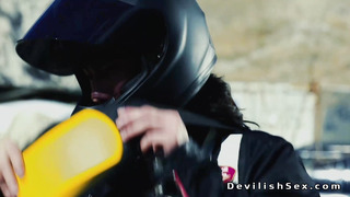 Tight bodied man fucks busty Asian with a big cock