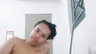 A super-hot woman flashing off with a finger in her cunny, having a excellent ejaculation and voluptuously tossing her monstrous rump up in the air.