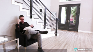 Baby sitter Athena Fleurs Inhales And Boinks Her Employer's Gigantic Man-meat - Damon Dice