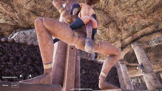 Lara Croft is a plunderer who likes to have fun down and gets her cock-squeezing poon romped by fat boners.