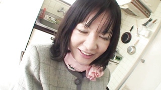 Mature Japanese black-haired with highly wooly poon Makiko Nakane having joy with a dude