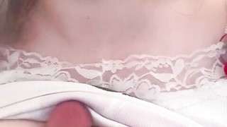 Jerk Off Instructions from taunting, provocative cougar with XXL, mighty bra-stuffers