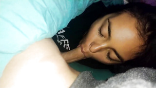 She has the habit of using his tongue to eat like a palette