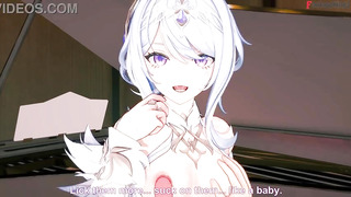 Odette lovely ballet Dancer give a deep throat to her pianist - Genshin Influence - Total & Point of view version on Sheer & PTRN: Fantasyking3