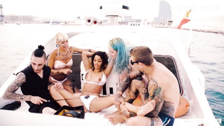 ForBondage - Small Colombian Nubile Scarlett used and Manhandled on a Yacht