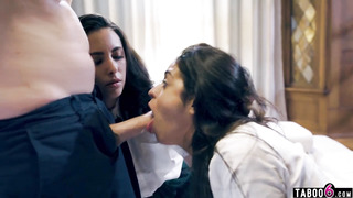 Schoolgirl seduced by these twisted two stepsiblings