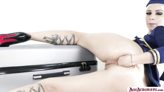 Tattooed babe KsuColt solo anal fisting and toying