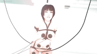 Strapped up animated railing rock hard strike