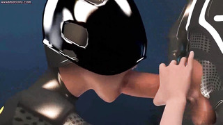 Glorious animated stunner taunting lengthy rod