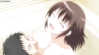 Softcore anime with ample bra-stuffers